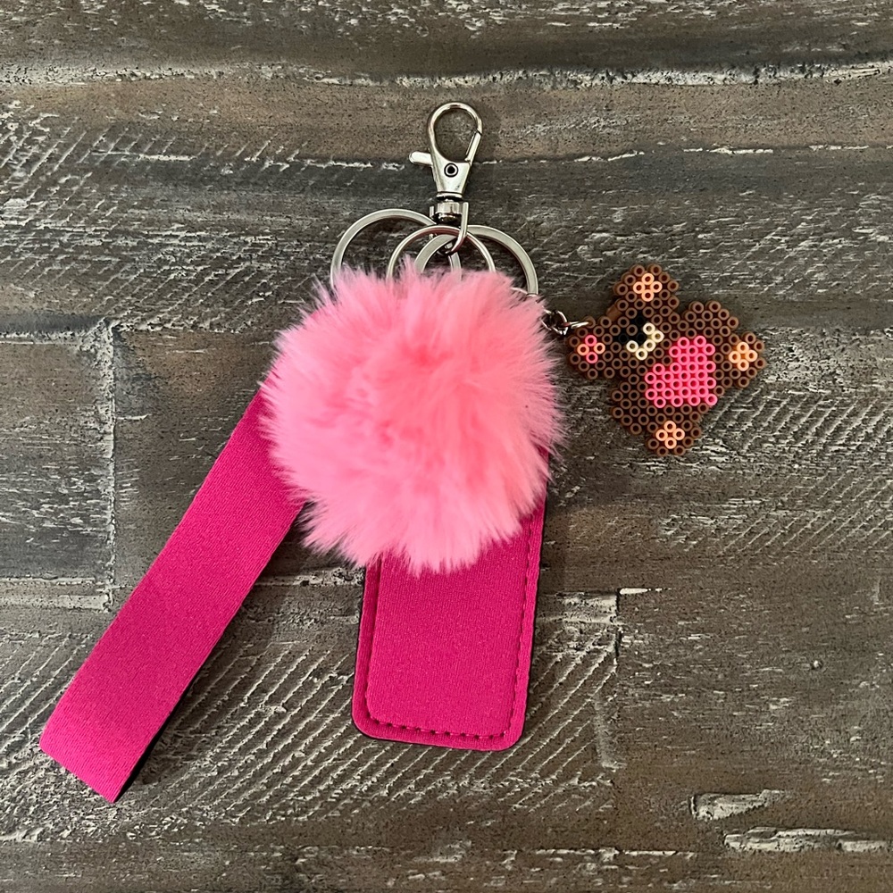 Handmade Teddy Bear w/ Pink Heart